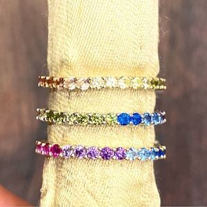 JEN HANSEN STACKING RAINBOW RING STERLING SILVER or GOLD ASSORTED SIZED